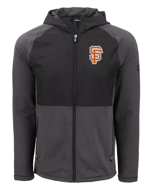 San Francisco Giants City Connect Cutter & Buck Peshastin Fleece Recycled Mens Hybrid Jacket BLH_MANN_HG 1