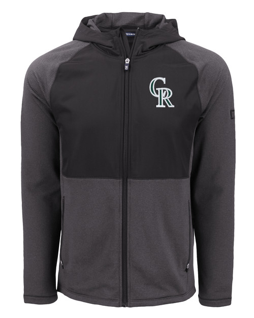 Colorado Rockies City Connect Cutter & Buck Peshastin Fleece Recycled Mens Hybrid Jacket BLH_MANN_HG 1