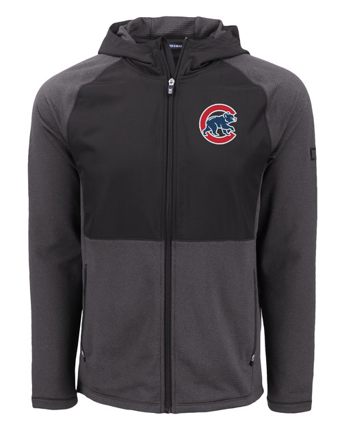 Chicago Cubs Cutter & Buck Peshastin Fleece Recycled Mens Hybrid Jacket BLH_MANN_HG 1