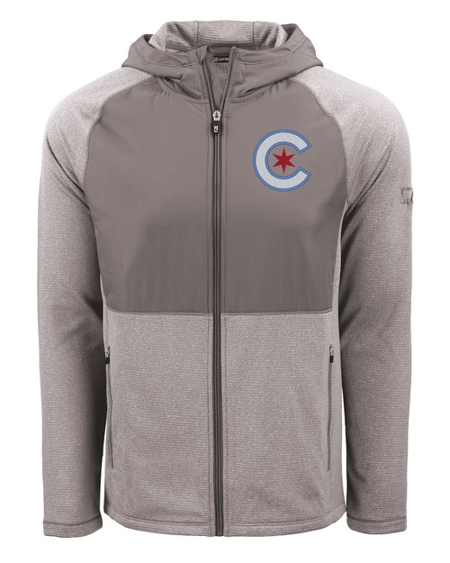 Chicago Cubs City Connect Cutter & Buck Peshastin Fleece Recycled Mens Hybrid Jacket EGH_MANN_HG 1