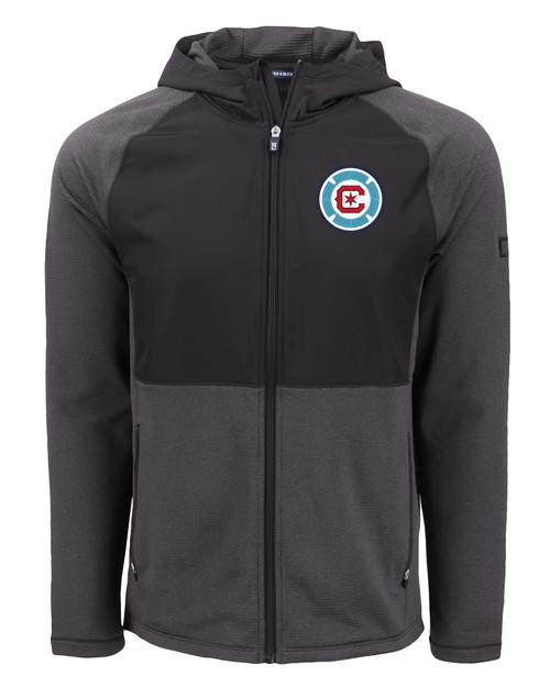 Chicago Fire FC Cutter & Buck Peshastin Fleece Recycled Mens Hybrid Jacket BLH_MANN_HG 1
