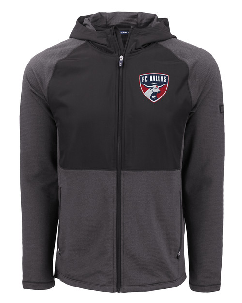 FC Dallas Cutter & Buck Peshastin Fleece Recycled Mens Hybrid Jacket BLH_MANN_HG 1
