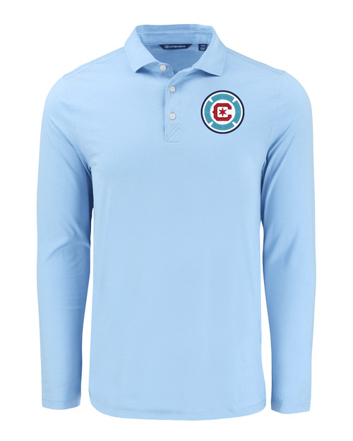 Chicago Fire FC Cutter & Buck Coastline Epic Comfort Recycled Mens Long Sleeve Polo ALS_MANN_HG 1