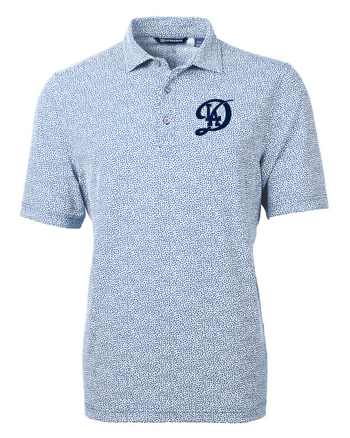 Los Angeles Dodgers City Connect- Cutter & Buck Virtue Eco Pique Botanical Print Recycled Mens Polo NVBU_MANN_HG 1