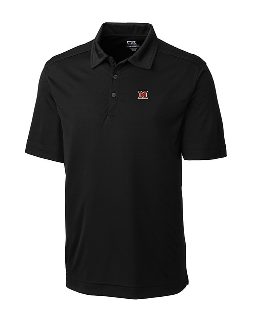 Miami University RedHawks - Cutter & Buck Northgate CB DryTec Short Sleeve Big & Tall Polo Black Mannequin