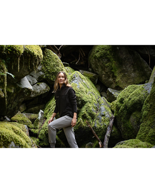 Cutter & Buck Woodland Recycled Fleece Womens Snap Pullover BL_LFS_HG 