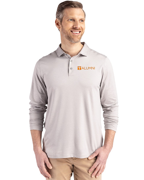 Tennessee Volunteers Alumni Cutter & Buck Coastline Epic Comfort Recycled Mens Long Sleeve Polo CNC_PRO_HG 
