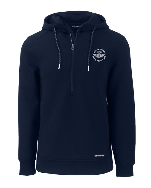 2025 U.S. Amateur Golf Championship Cutter & Buck Roam Eco Half Zip Recycled Mens Hooded Pullover NVBU_MANN_HG 1