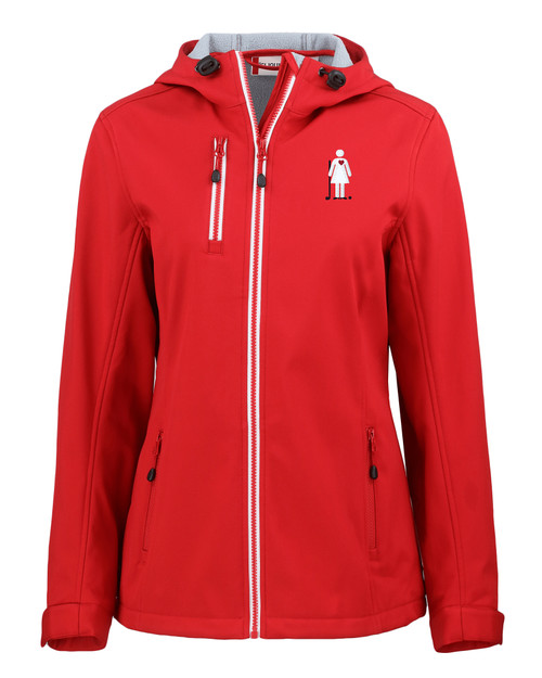Women's Golf Day Clique Telemark Eco Stretch Softshell Full Zip Womens Hooded Jacket RD_MANN_HG 1