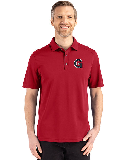 Gonzaga Bulldogs College Vault Cutter & Buck Advantage Refresh Epic Confidence Recycled Mens Big & Tall Tri-Blend Pique Polo Cardinal Red Front