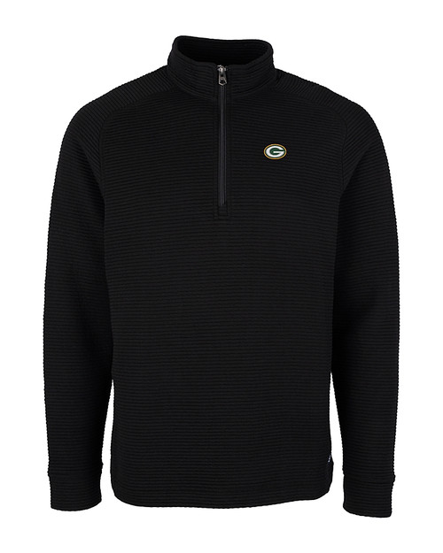 Green Bay Packers Cutter & Buck Mens Coastal Half-Zip Black Mannequin