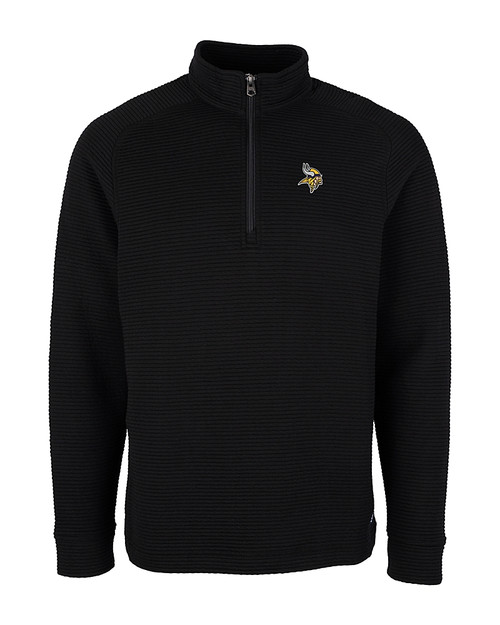 Minnesota Vikings Cutter & Buck Mens Coastal Half-Zip Black Mannequin