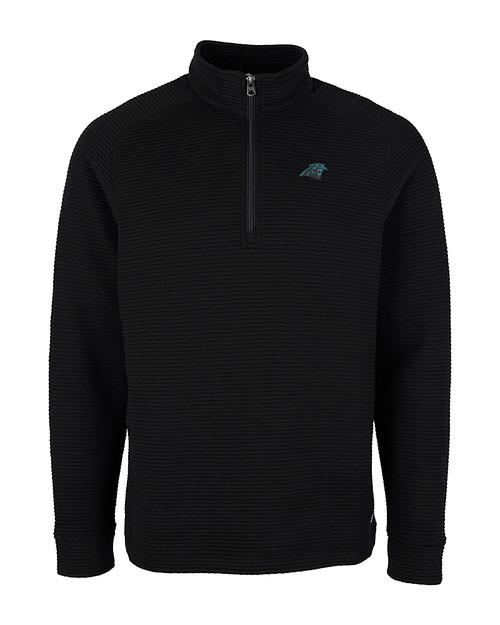 Carolina Panthers Cutter & Buck Mens Coastal Half-Zip Black Mannequin