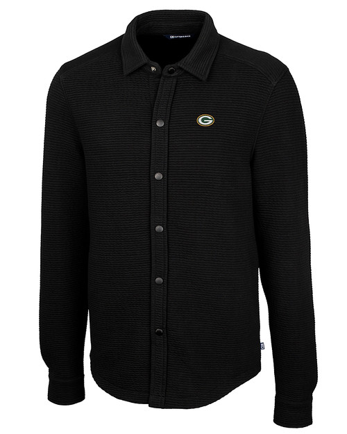 Green Bay Packers Cutter & Buck Coastal Shirt Jacket Black Mannequin
