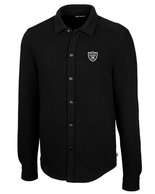 Las Vegas Raiders Cutter & Buck Coastal Shirt Jacket Black Mannequin