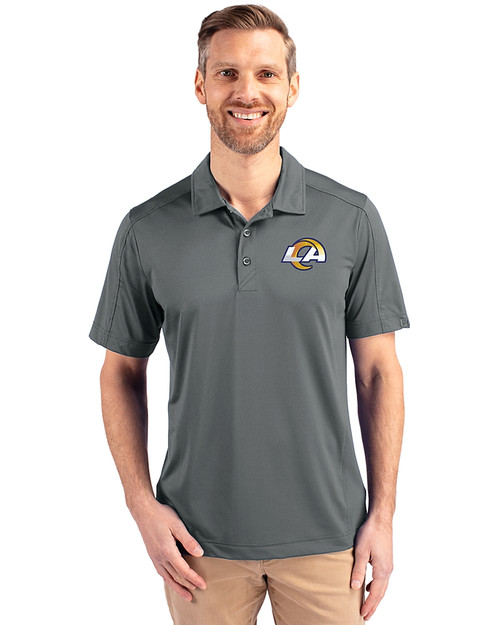 Los Angeles Rams Cutter & Buck Prospect Eco Textured Stretch Recycled Mens Short Sleeve Polo EG_PRO_HG 