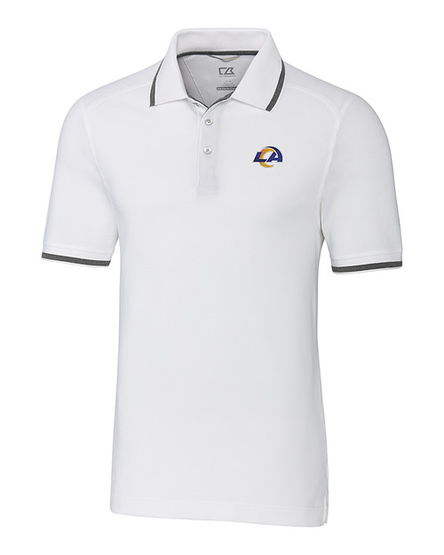 Los Angeles Rams - Cutter & Buck Big & Tall Advantage Tipped Polo White Mannequin