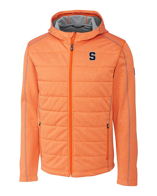 Syracuse Orange Cutter & Buck Mens Altitude Quilted Jacket Satsuma Mannequin