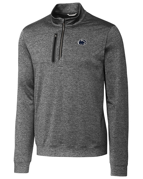 Penn State Nittany Lions Cutter & Buck Stealth Heathered Quarter Zip Mens Pullover EG_MANN_HG 