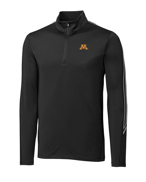 Minnesota Golden Gophers Cutter & Buck Pennant Sport Half Zip Black Mannequin