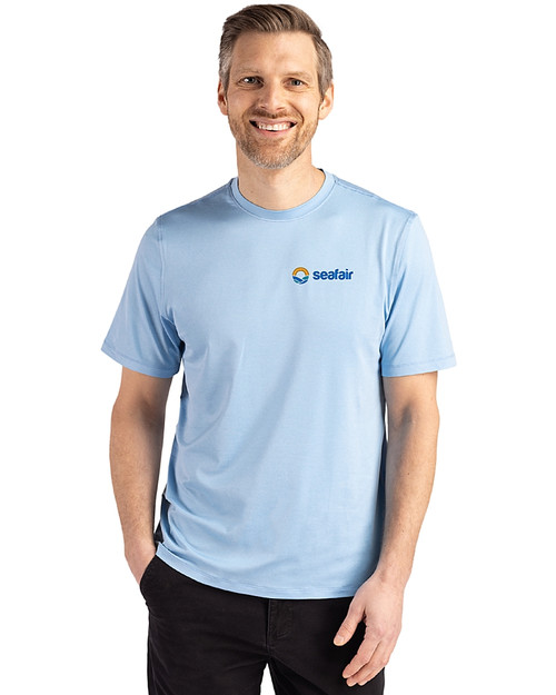 Seafair 91���� Coastline Epic Comfort Recycled Mens Short Sleeve Tee Atlas Light Blue Front