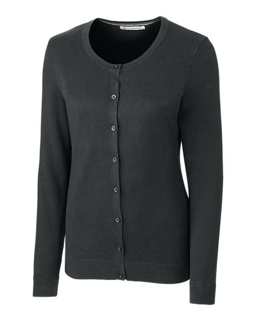 Cutter & Buck Lakemont Womens Cardigan Sweater Charcoal Heather Mannequin