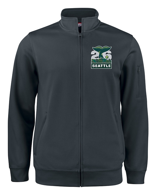 2026 Seattle FIFA World Cup Clique Lift Eco Performance Full Zip Unisex Jacket Black Mannequin