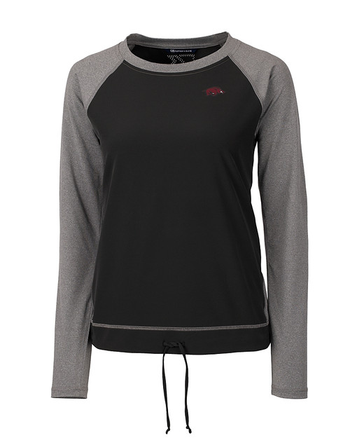 Arkansas Razorbacks Cutter & Buck Response Lightweight Hybrid Womens Pullover Windbreaker BL_MANN_HG 