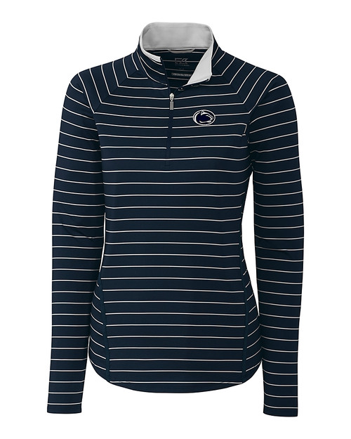 Penn State Nittany Lions Cutter & Buck Womens Long Sleeve Evie Half Zip Liberty Navy Mannequin