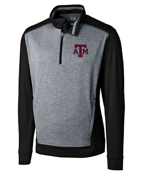 Texas A&M Aggies Cutter & Buck Big & Tall Replay Half Zip Black Mannequin