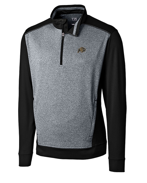 Colorado Buffaloes Cutter & Buck Big & Tall Replay Half Zip Black Mannequin
