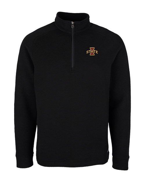 Iowa State Cyclones Cutter & Buck Mens Coastal Half-Zip Black Mannequin
