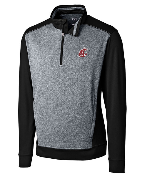 Washington State Cougars Cutter & Buck Replay Half-Zip Black Mannequin