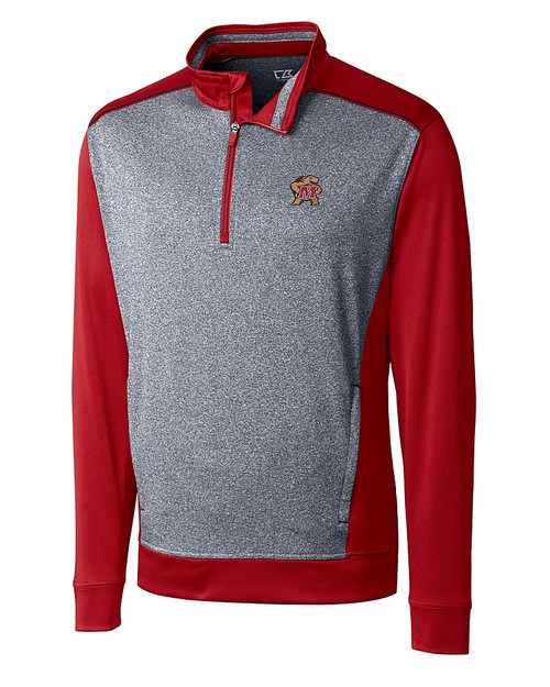 Maryland Terrapins Cutter & Buck Replay Half-Zip Cardinal Red Mannequin