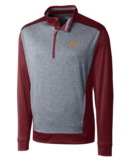 Minnesota Golden Gophers Cutter & Buck Replay Half-Zip Bordeaux Mannequin