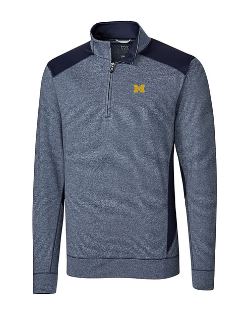 Michigan Wolverines Cutter & Buck Shoreline Colorblock LNH_MANN_HG 