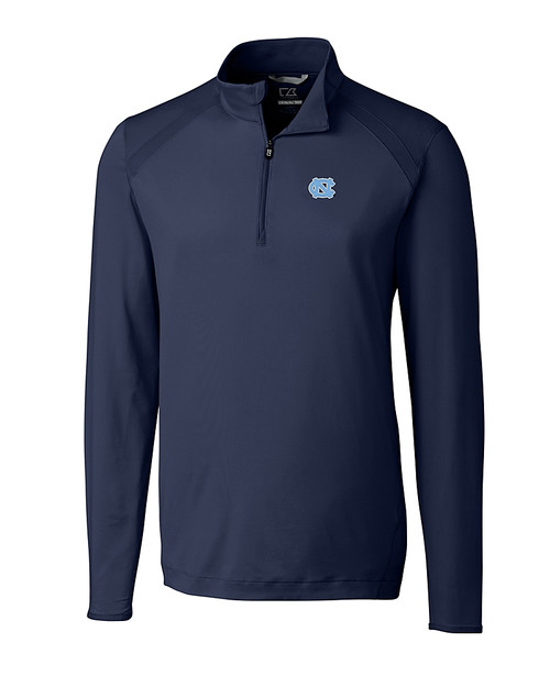 North Carolina Tar Heels Cutter & Buck Williams Half Zip Liberty Navy Mannequin
