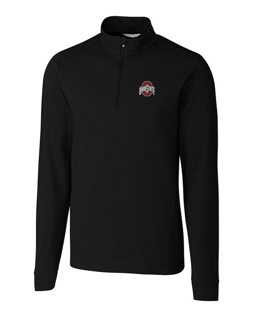 Ohio State Buckeyes - Cutter & Buck Advantage Mens Zip Mock Black Mannequin