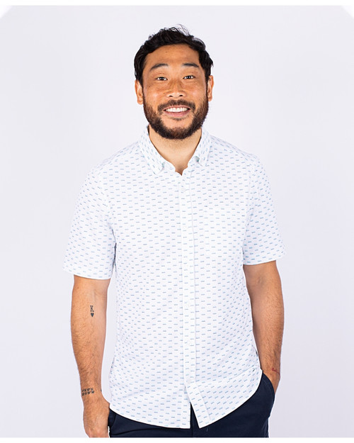 Men's Reach Oxford Wave Print S/S SUB_PRO_HG 1