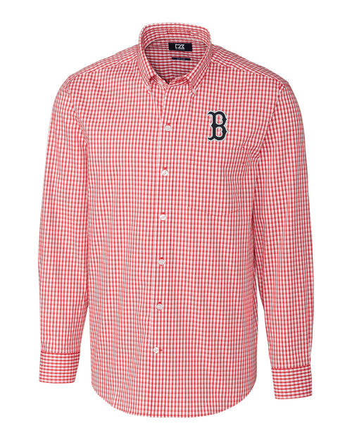 Boston Red Sox Big & Tall Stretch Gingham Shirt CDR_MANN_HG 1