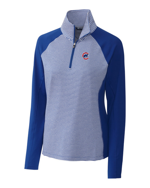 Chicago Cubs Ladies' Forge Tonal Stripe Half-Zip TBL_MANN_HG 1
