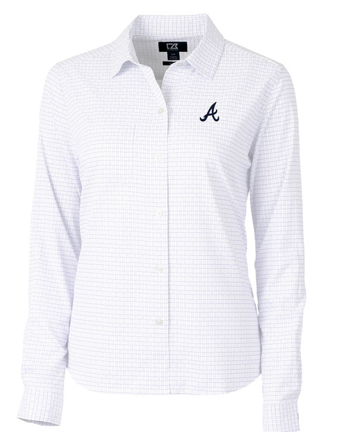 Atlanta Braves Ladies' Versatech Tattersall Shirt ALS_MANN_HG 1