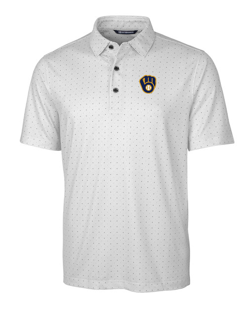 Milwaukee Brewers Pike Polo Double Dot Print CC_MANN_HG 1