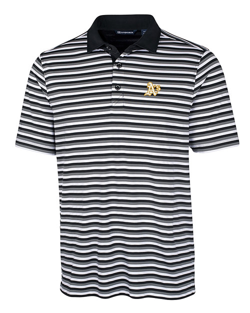 Athletics Cutter & Buck Big & Tall Forge Polo Multi Stripe Black Mannequin