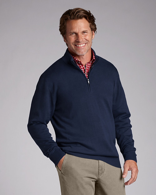 Big & Tall Douglas Half-Zip Mock Sweater 1