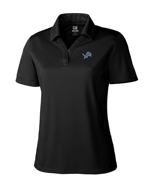 Detroit Lions Cutter & Buck Genre Textured Solid Womens Polo Black Mannequin