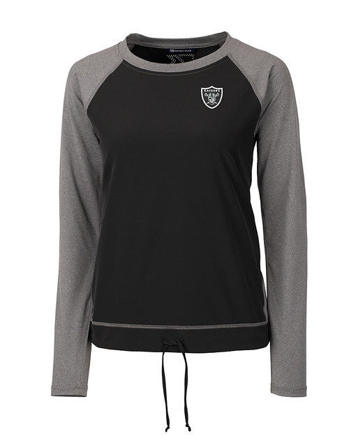 Las Vegas Raiders Cutter & Buck Response Lightweight Hybrid Womens Pullover Windbreaker BL_MANN_HG 