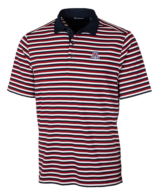 Arizona Wildcats Cutter & Buck Big & Tall Forge Polo Multi Stripe Cardinal Red Mannequin