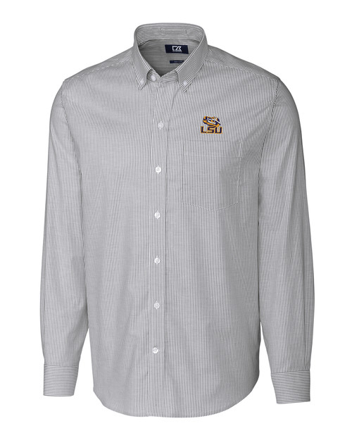 LSU Tigers Stretch Oxford Stripe Shirt CC_MANN_HG 1