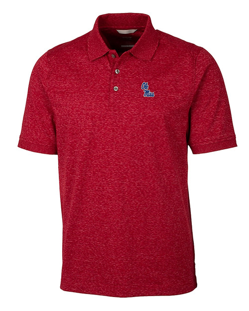 Ole Miss Rebels Cutter & Buck Advantage Tri-Blend Space Dye Mens Big and Tall Polo DCR_MANN_HG 